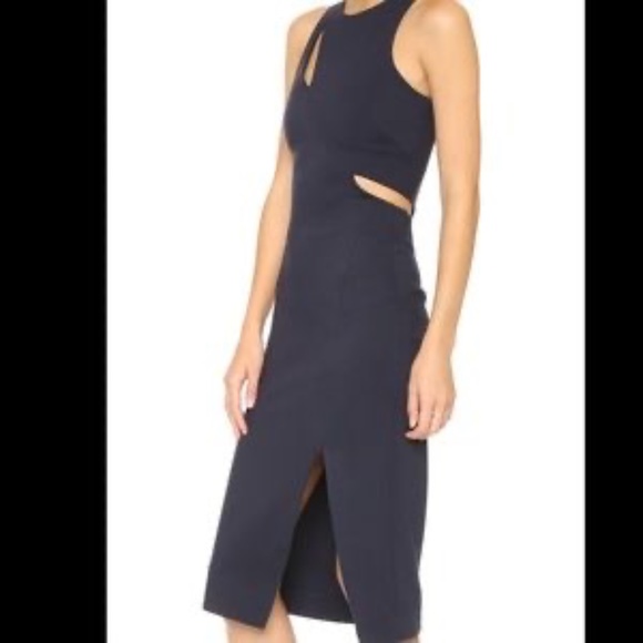 N/Nicholas Ponti Curve Splice Navy Dress Size US 8 $465 - Picture 4 of 5